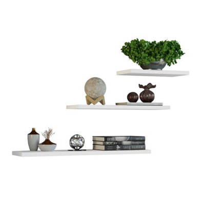 Tobi 3P Wall-Mounted Shelves White