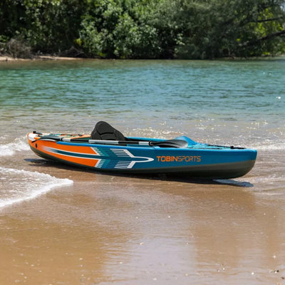 Tobin Sports Breakwater X1 Inflatable Touring Kayak Set 12 ft Drop ...