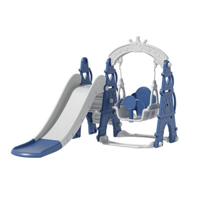 Toddler Kids 3 In 1 Plastic Climber and Swing Set