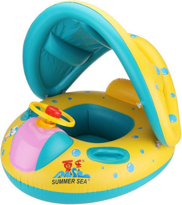 Toddler Swimming Pool Ring Kids' Swim Ring & Canopy