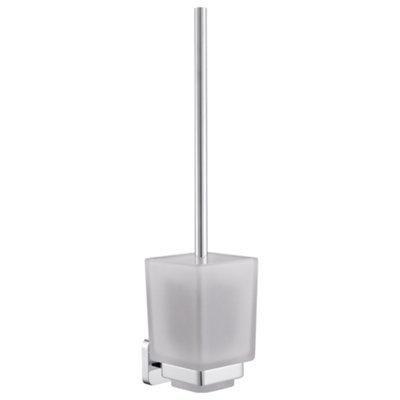 Toilet Brush Holder With Brush Wall Mounted Free Standing Glass Set