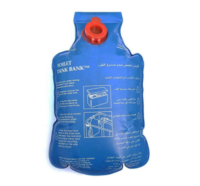 Toilet Cistern Tank Bag Bank Flush Insert Water Saving Device Dual Clip Hook
