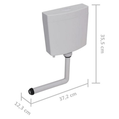 Toilet Cistern with Bottom Water Inlet 3/6 L Grey - 7