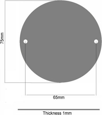 Toilet Door Sign 75mm Screen Printed Brass Male Pack of 1 - 3