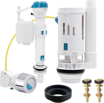 Toilet Flush System Replacement, Dual Flush and Fill Toilet Cistern Kit ...