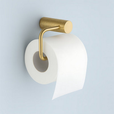 Brushed Gold Toilet Paper Holder - SUS304 Stainless Steel Wall Mount With Rustproof Design