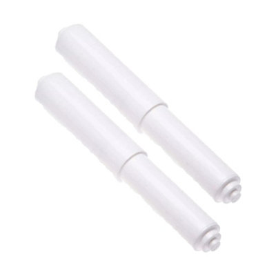 Toilet Paper Holder Roller White Plastic Spring Loaded Toilet Paper Holder Rack Stand Replacement Roller Bathroom Toilet Tissue x2