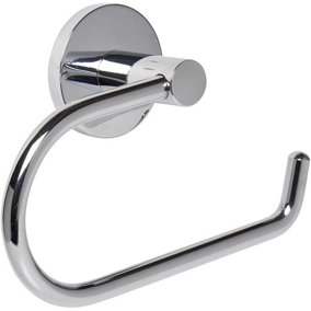 Toilet Roll Holder Wall Mounted Chrome Stainless Steel Round