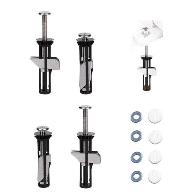Toilet Seat Fittings, 4pcs Toilet Seat Screws, WC Universal Stainless ...