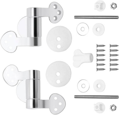ABOOFAN Toilet Seat Fixing Kit – Stainless Steel Hinges & Bolts With Quick-Release, Universal Fit