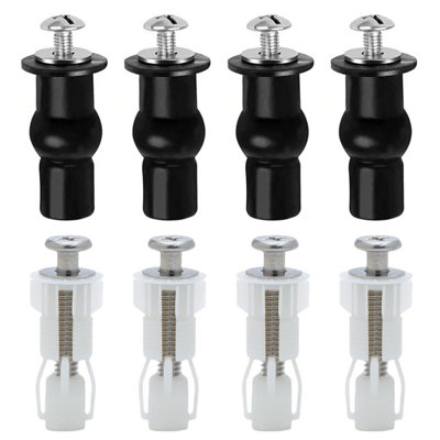 thumbnail image 2 of Toilet Seat Hinges Toilet Seat Hinge Screws & Bolts Kit | Expanding Rubber Top Nuts For Standard Toilet Seat Installation Rubber Hinge Fixings 2 of 11