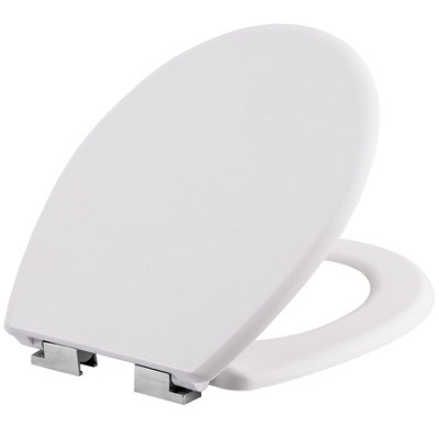 Toilet Seat - soft-close, durable hinges, easy to install, 45.5 x 38 x 5 cm - white