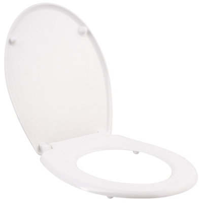 Toilet seat with design - white