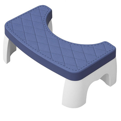 Toilet Stool Blue Ergonomic Bathroom Step for Adults and Kids Improves ...