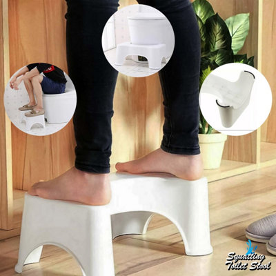 Toilet Stool for Adults Anti Slip Squat Step Bathroom Foot Stool for ...