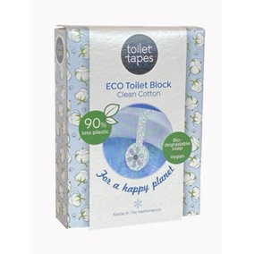 Toilet Tapes pack of 5 ECO toilet blocks. Clean Cotton fragrance.