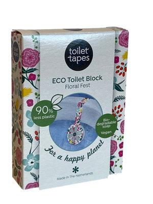 Toilet Tapes pack of 5 ECO toilet blocks. Floral Fest fragrance.