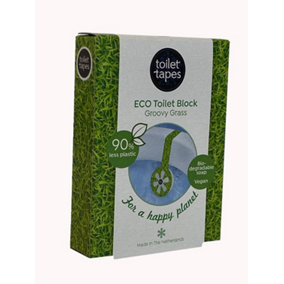 Toilet Tapes pack of 5 ECO toilet blocks. Groovy Grass fragrance.