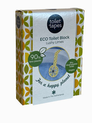 Toilet Tapes pack of 5 ECO toilet blocks. Lushy Limes fragrance.