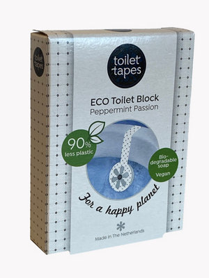 Toilet Tapes pack of 5 ECO toilet blocks. Peppermint Passion fragrance.