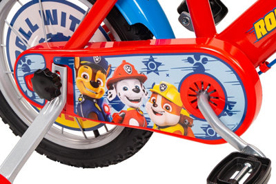 Toimsa Paw Patrol 14 Bicycle Red Childrens Bike w Removable Stabiliser