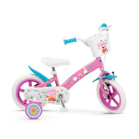 Toimsa Peppa Pig 12" Childrens Bicycle w/ Fixed Rear Wheel