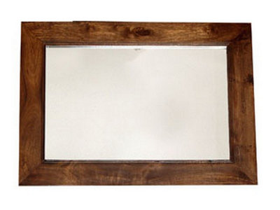 Toko Dark Mango Framed Mirror - Solid Mango Wood - L5 x W90 x H60 cm