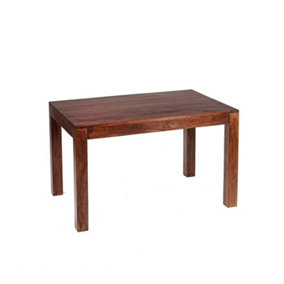 Toko Dark Mango Small Dining Table - Solid Mango Wood - L80 x W120 x H76 cm