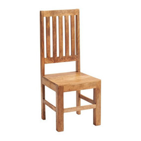 Toko Light Mango Slat Back Chair (Set of 2) - Solid Mango Wood - L46 x W45 x H109 cm