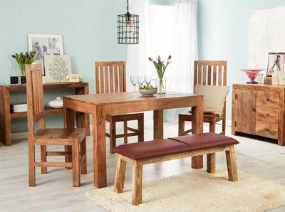 Small mango wood 2024 dining table