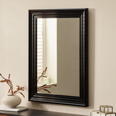 Tokyo Gloss Black Wall Mirror, Plastic frame, Rectangular, Wall mounted ...