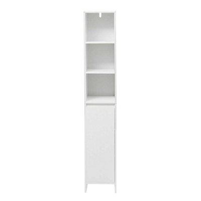 Tokyo White Freestanding Bathroom Tall Cabinet Cupboard