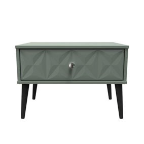 Toledo 1 Drawer Wide Side Table in Reed Green (Ready Assembled)