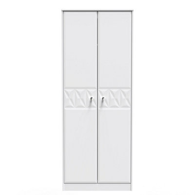 Toledo 2 Door Wardrobe in White Matt (Ready Assembled)