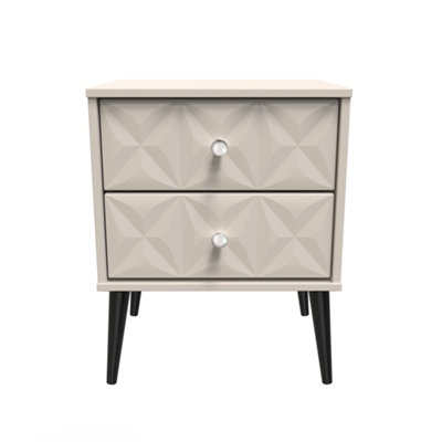 Toledo 2 Drawer Bedside Cabinet in Kashmir Matt (Ready Assembled)