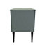 Toledo 2 Drawer Side Table in Reed Green (Ready Assembled)