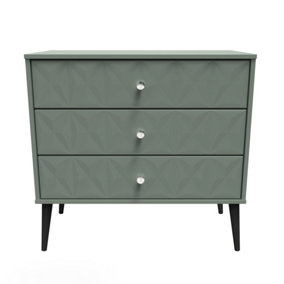 Toledo 3 Drawer Chest in Reed Green (Ready Assembled)