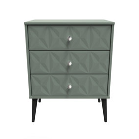 Toledo 3 Drawer Chest in Reed Green (Ready Assembled)