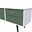 Toledo 4 Drawer Bed Box in Labrador Green & White (Ready Assembled)