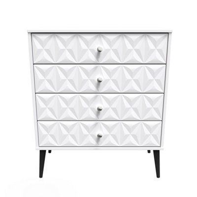 Toledo 4 Drawer Chest in White Matt (Ready Assembled)