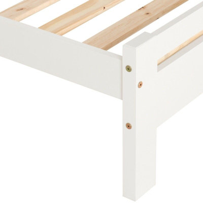 Toledo Double 4'6" Bed Frame in white Finish