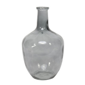 Toledo Dove Grey Decorative Bottle with a Long narrow Neck. Height 29 cm
