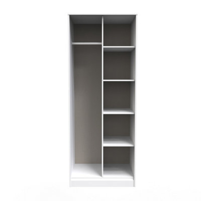 Toledo Open Wardrobe in White Matt (Ready Assembled)