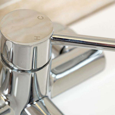 Toledo Polished Chrome Deck-mounted Bath Filler Tap - 3