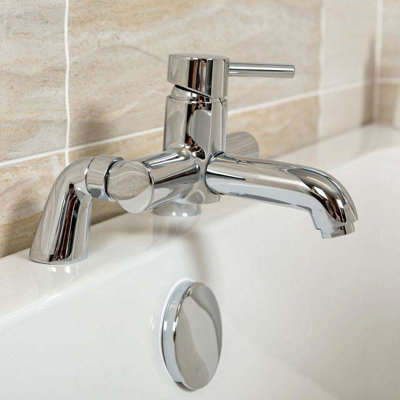 Toledo Polished Chrome Deck-mounted Bath Filler Tap - 4
