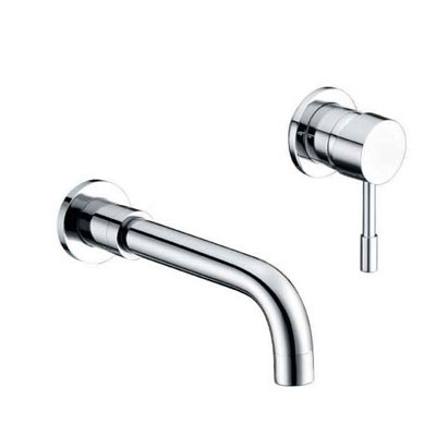 Toledo Polished Chrome Wall-mounted Basin Mixer Tap