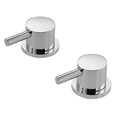 Toledo Round Chrome Deck Mounted Pair of Bath Side Valves