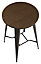 Tolix Premium Bar Table, Round Rustic Brown Table Top, Steel Legs And Support, Kitchen Table, 60cm Width x 104cm Height