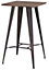 Tolix Premium Bar Table, Square Rustic Brown Table Top, Steel Legs And Support, Kitchen Table, 60cm Width x 104cm Height