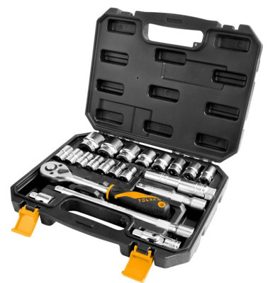 Tolsen Tools Socket Set 1/2"10-32mm 22Pc Industrial